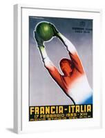 Francia-Italia Football, 1935-T^ Corbella-Framed Giclee Print