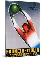 Francia-Italia Football, 1935-T^ Corbella-Mounted Giclee Print