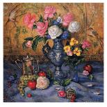 Roses with Blue Vase-Francie Botke-Art Print