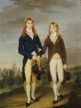 Portrait of Two Eton Schoolboys, Eton Chapel Beyond-Francis Alleyne-Giclee Print