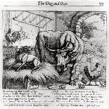 Illustration for "The Dog and the Ox", from Aesop's Fables, 1666-Francis Barlow-Giclee Print