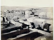 An excavated temple at the foot of the Sphinx, Giza, Egypt, 4th March 1862-Francis Bedford-Photographic Print
