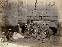 An excavated temple at the foot of the Sphinx, Giza, Egypt, 4th March 1862-Francis Bedford-Photographic Print