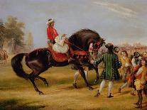 The Earl of Godolphin's 'Roxana' Held by Her Jockey, 1845-Francis Calcraft Turner-Giclee Print