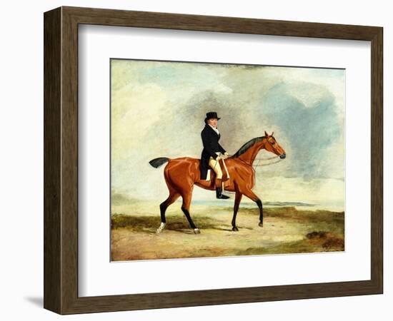 Francis Const on His Bay Hunter Riding Near the Sea, 1806-Benjamin Marshall-Framed Giclee Print