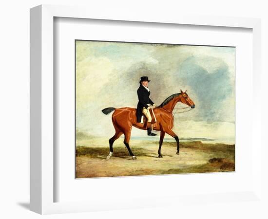 Francis Const on His Bay Hunter Riding Near the Sea, 1806-Benjamin Marshall-Framed Giclee Print