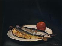 'Herrings on a Plate', c1910-Francis Derwent Wood-Framed Giclee Print