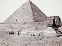 The Great Pyramid, with the Sphinx in the Foreground, El-Geezah, 1858 (B/W Photo)-Francis Frith-Giclee Print