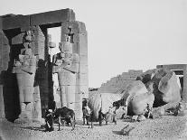 Statue of Ramses II at the Temple of Ramses II-Francis Frith-Photographic Print