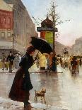 Paris Street Scene-Francis Garat-Stretched Canvas