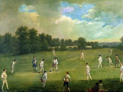 Cricket as Played in the Mary-Le-Bone Fields, c.1744