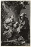 Jesus is Tempted by Satan in the Wilderness, Command This Stone That It be Made Bread-Francis Holl-Framed Art Print