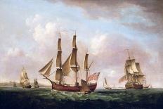 Three Hudson Bay Ships in the Thames-Francis Holman-Giclee Print