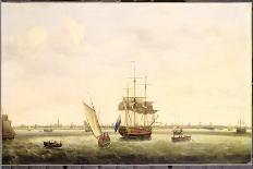 Three Hudson Bay Ships in the Thames-Francis Holman-Giclee Print