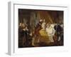Francis I at the Deathbed of Leonardo Da Vinci, 1828-Cesare Mussini-Framed Giclee Print