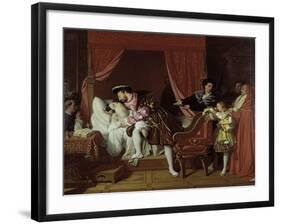 Francis I Collects the Last Breath of Leonardo Da Vinci-Jean-Auguste-Dominique Ingres-Framed Art Print