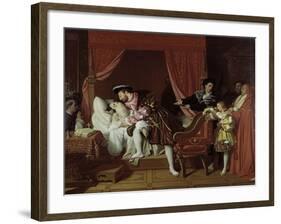 Francis I Collects the Last Breath of Leonardo Da Vinci-Jean-Auguste-Dominique Ingres-Framed Art Print