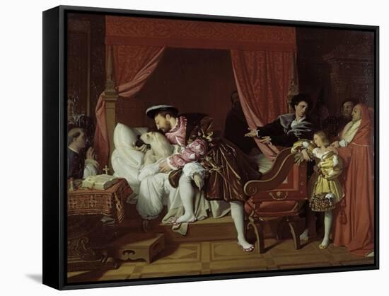Francis I Collects the Last Breath of Leonardo Da Vinci-Jean-Auguste-Dominique Ingres-Framed Stretched Canvas