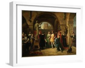 Francis I in the Studio of Benvenuto Cellini, 1837-Francesco Podesti-Framed Giclee Print