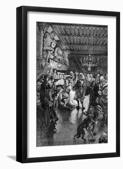 Francis I of France Recives a Mirror from the Venetian Ambassador, 1515-1547 (1882-188)-Ruesnel-Framed Giclee Print