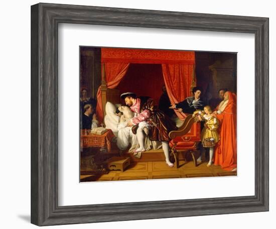 Francis I Receives the Last Breaths of Leonardo Da Vinci-Jean-Auguste-Dominique Ingres-Framed Giclee Print