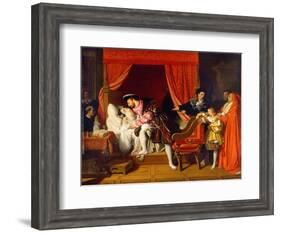 Francis I Receives the Last Breaths of Leonardo Da Vinci-Jean-Auguste-Dominique Ingres-Framed Giclee Print