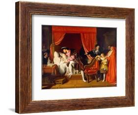 Francis I Receives the Last Breaths of Leonardo Da Vinci-Jean-Auguste-Dominique Ingres-Framed Giclee Print