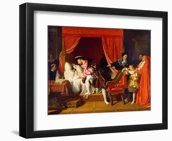 Francis I Receives the Last Breaths of Leonardo Da Vinci-Jean-Auguste-Dominique Ingres-Framed Giclee Print