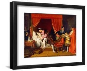 Francis I Receives the Last Breaths of Leonardo Da Vinci-Jean-Auguste-Dominique Ingres-Framed Giclee Print