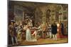 Francis I, Receiving a Painting of the Holy Family by Raphael, 1814-Gabriel Lemonnier-Mounted Giclee Print