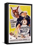 Francis in the Navy-null-Framed Stretched Canvas