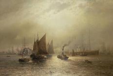 A Busy Morning on the River Mersey, 1891-Francis Krause-Framed Giclee Print