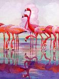 "Pink Flamingos,"January 29, 1938-Francis Lee Jaques-Framed Stretched Canvas