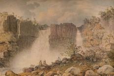 Figures by a Waterfall, 1825-Francis Nicholson-Giclee Print