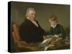 Francis Noel Clarke Mundy and His Grandson, William Mundy, 1809-Ramsay Richard Reinagle-Stretched Canvas