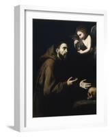 Francis of Assisi and the Angel with the Water Bottle, 1636-1637-José de Ribera-Framed Giclee Print