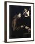 Francis of Assisi and the Angel with the Water Bottle, 1636-1637-José de Ribera-Framed Giclee Print