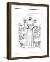 Francis of Assisi-Bonaventura Berlingheri-Framed Giclee Print