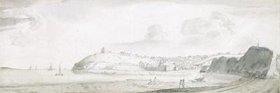 Swansea, C.1678 (W/C & Brown Ink on Paper)-Francis Place-Framed Stretched Canvas