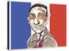 Francis Poulenc - caricature of French composer, 1899-1963-Neale Osborne-Stretched Canvas