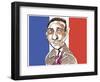 Francis Poulenc - caricature of French composer, 1899-1963-Neale Osborne-Framed Giclee Print