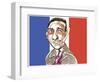 Francis Poulenc - caricature of French composer, 1899-1963-Neale Osborne-Framed Giclee Print