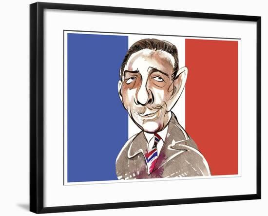 Francis Poulenc - caricature of French composer, 1899-1963-Neale Osborne-Framed Giclee Print