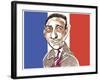 Francis Poulenc - caricature of French composer, 1899-1963-Neale Osborne-Framed Giclee Print