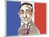 Francis Poulenc - caricature of French composer, 1899-1963-Neale Osborne-Mounted Giclee Print