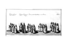 Choristers at the Coronation Procession of James II-Francis Sandford-Stretched Canvas
