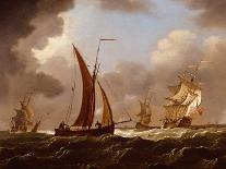 The Capture of the 'Foudroyant' by HMS Monmouth on February 18, 1758-Francis Swaine-Giclee Print