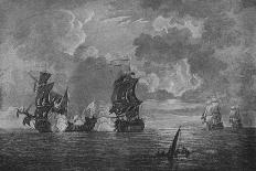 The Capture of the 'Foudroyant' by HMS Monmouth on February 18, 1758-Francis Swaine-Giclee Print