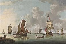 The Capture of the 'Foudroyant' by HMS Monmouth on February 18, 1758-Francis Swaine-Stretched Canvas