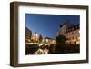 Franciscan Church of the Annunciation and Triple Bridge over the Ljubljanica River at dusk, Ljublja-Sergio Pitamitz-Framed Photographic Print